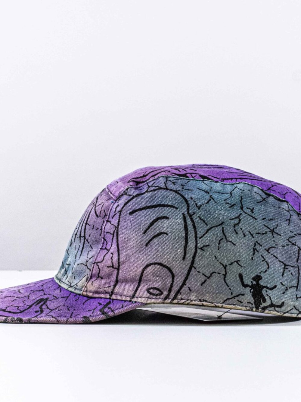 Vintage 90s Zimbabalooba Reversible 5 Panel Hat AOP Surf Skate Rave Print - Picture 3 of 16